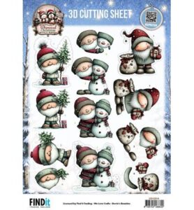 Berrie’s Beauties 3D-knipvel 10 stuks – Whimsical Christmas – Santa Claus