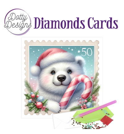 Dotty Designs Diamond Cards, IJsbeer postzegel