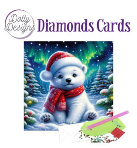 Dotty Designs Diamond Cards, Kerst-ijsbeer