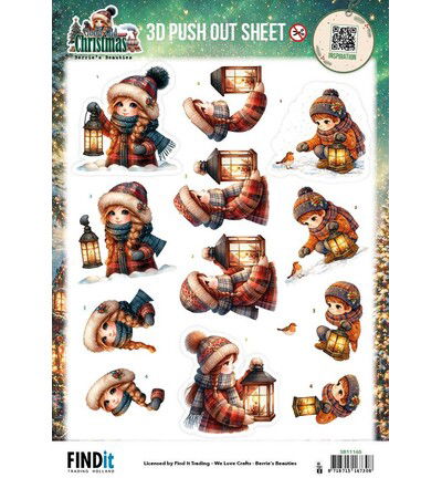 Berrie’s Beauties 3D Push-out – Good Old Christmas – Girl