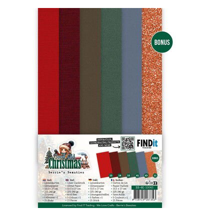 Berrie’s Beauties Linen Cardstock Pack – Good Old Christmas – 4K
