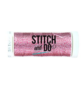 Stitch & Do – Silver-Red Sparkles Embroidery Thread Stitch and Do