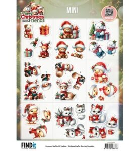 Berrie’s Beauties Knipvel 10 stuks – Furry Christmas Friends – Mini