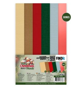 Berrie’s Beauties Linen Cardstock Pack – Furry Christmas Friends – 4K