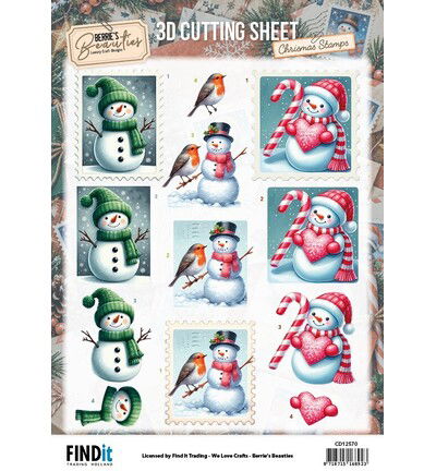 Berrie’s Beauties 3D-knipvel 10 stuks – Snowmen
