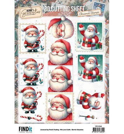 Berrie’s Beauties 3D-knipvel 10 stuks – Santa Claus