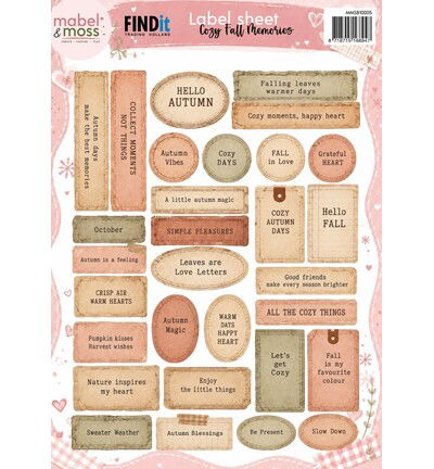 Mabel & Moss Label Sheet – Cozy Fall Memories