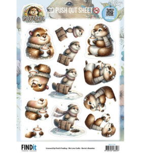 Berrie’s Beauties 3D Push-out – Groundhog – Winter Bliss