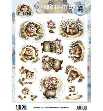Berrie’s Beauties 3D Push-out – Groundhog – Spring Moments