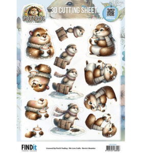 Berrie’s Beauties 3D-knipvel 10 stuks – Groundhog – Winter Bliss