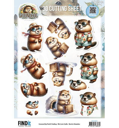 Berrie’s Beauties 3D-knipvel 10 stuks – Groundhog – Holiday Ready