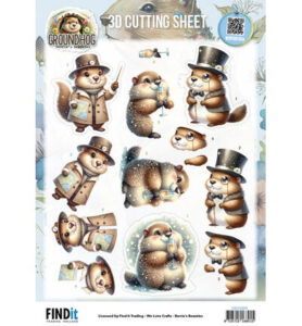 Berrie’s Beauties 3D-knipvel 10 stuks – Groundhog – Little Gentlemen