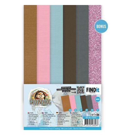 Berrie’s Beauties Linen Cardstock Pack – Groundhog – 4K