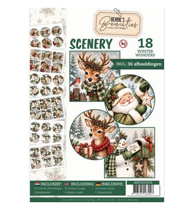 Push-Out Book Scenery 18 – Furry Christmas Friends
