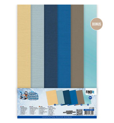 Linen Cardstock Pack – Berries Beauties – Winter Gnome Wonders – A4