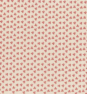 Felt Bow 30x40cm x1mm, Offwhite/red