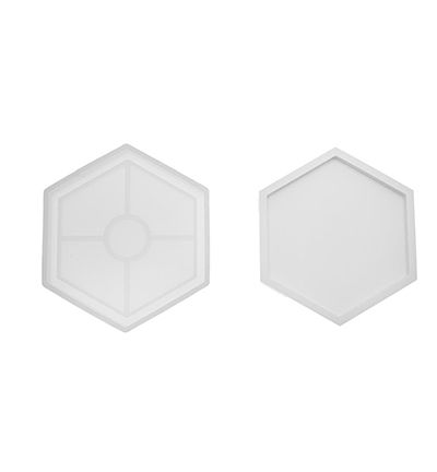 Silicone mold, Coaster hexagon Ø10/11,5xh1,3cm