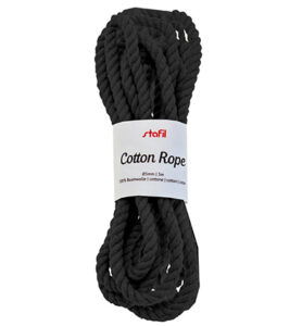 Cotton Rope ø 5mm / 3mtr, Black