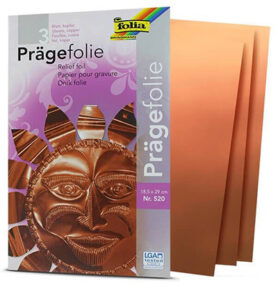 Embossing foil x3 sheets 18,5x29cm, Copper