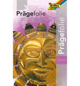 Embossing foil x3 sheets 18,5x29cm, Gold
