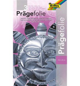 Embossing foil x3 sheets 18,5x29cm, Silver