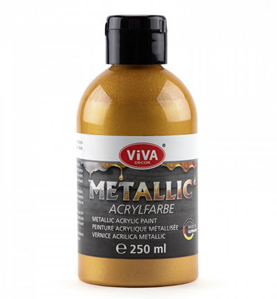 Viva Metallic Acrylfarbe 250 ml, Rot-Gold