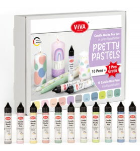 Candle Wachs Pen Set Pretty Pastels