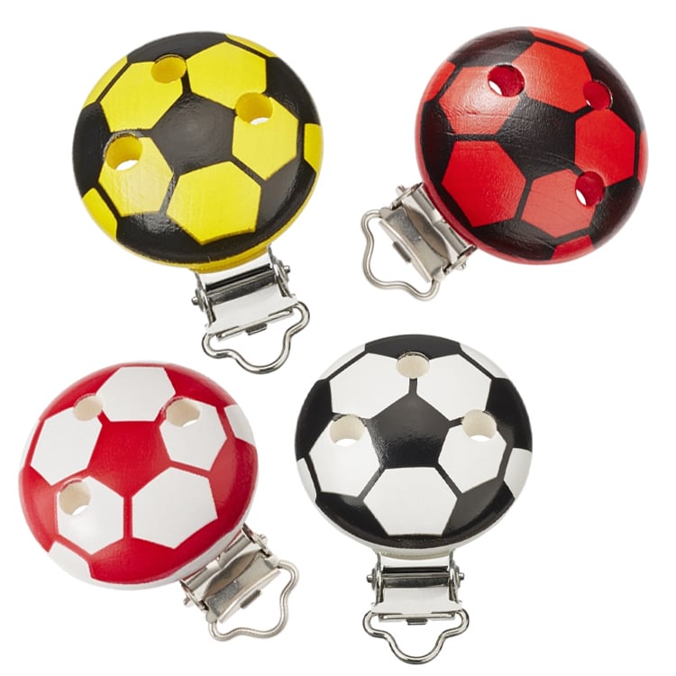 Houten clips voetbal