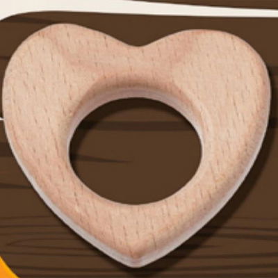 Houten figuur hart